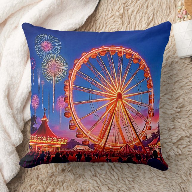 A Night of Festive Lights Design Cushion (Blanket)