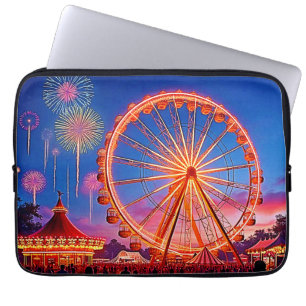 A Night of Festive Lights Design Laptop Sleeve