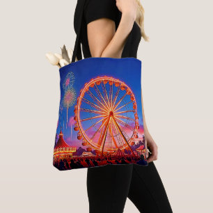 A Night of Festive Lights Design Tote Bag
