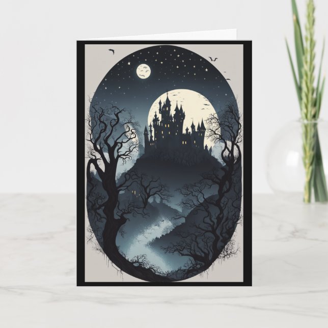 A Night of Frights and Delights Halloween Holiday Card (Front)