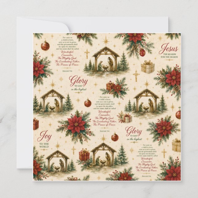 A Night of Miracles | The Christmas Nativity Card (Front)