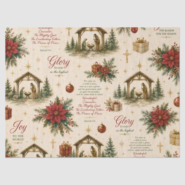 A Night of Miracles | The Christmas Nativity Tissue Paper (Front)