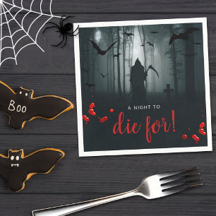 A Night To Die For! Halloween Party Napkin