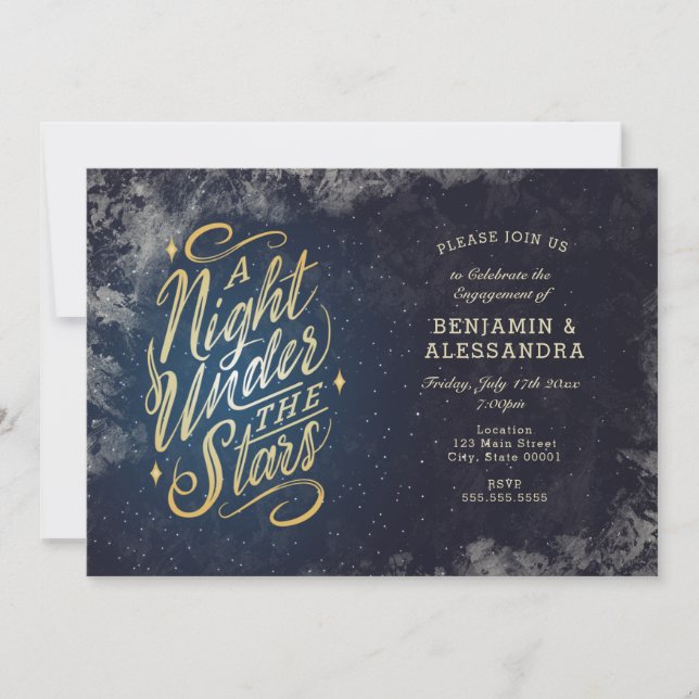A Night Under the Stars Invitation (Front)