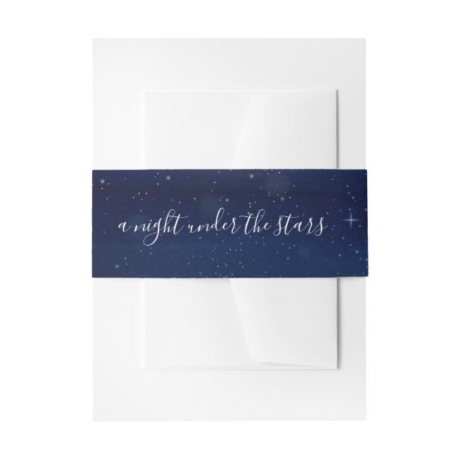 A night under the stars Starry Night Invitation Belly Band (Front Example)
