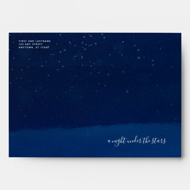 A night under the stars Starry Night Navy Envelope (Front)