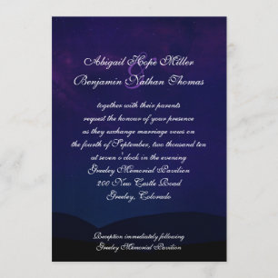 A Night Under the Stars Wedding Invitation