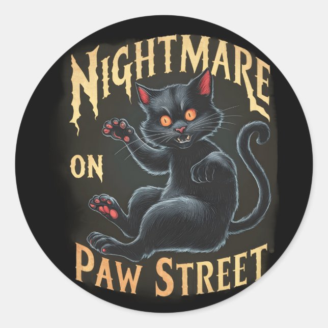 A Nightmare in the Darkness of the Street Classic Round Sticker (Front)
