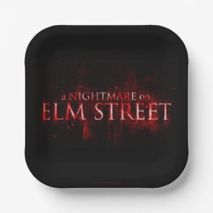 A Nightmare on Elm Street   Bloody Text Paper Plate