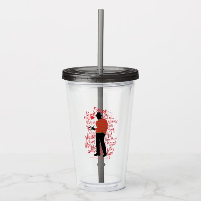 A Nightmare on Elm Street | Don't Fall Asleep Acrylic Tumbler (Front)