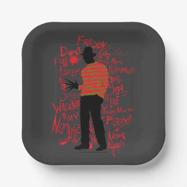 A Nightmare on Elm Street | Don't Fall Asleep Paper Plate (Front)