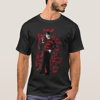 A Nightmare on Elm Street Freddy Sketchedet Horror T-Shirt