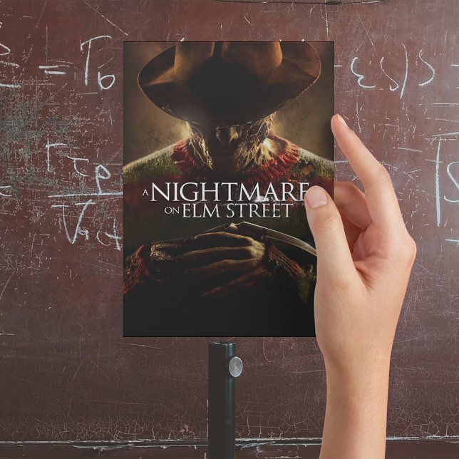 A Nightmare on Elm Street | Movie Poster Holiday Postcard (Person holding postcard)