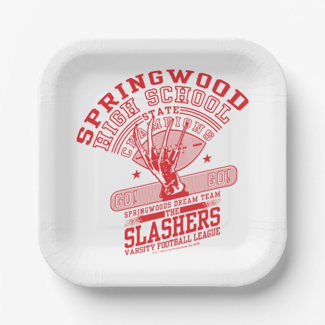 A Nightmare on Elm Street | Springwood High Paper Plate (Front)