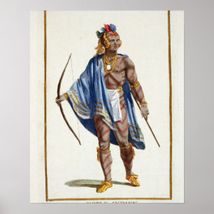 A Noble Indian from the Ottawa Nation, 1780 (colou Poster