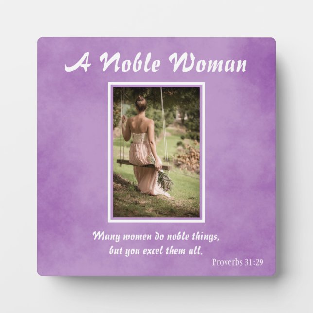 A Noble Woman Purple Parchment Plaque (Front)