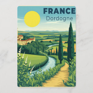 A Nostalgic Classic Travel Poster France Dordogne Invitation