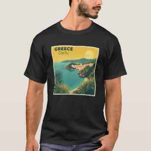 A Nostalgic Classic Travel Poster – Greece Corfu T-Shirt