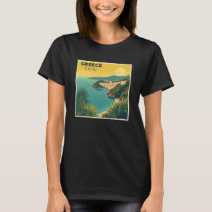 A Nostalgic Classic Travel Poster – Greece Corfu T-Shirt