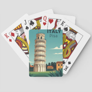 A Nostalgic Classic Travel Poster – Italy Pisa Tow Playing Cards