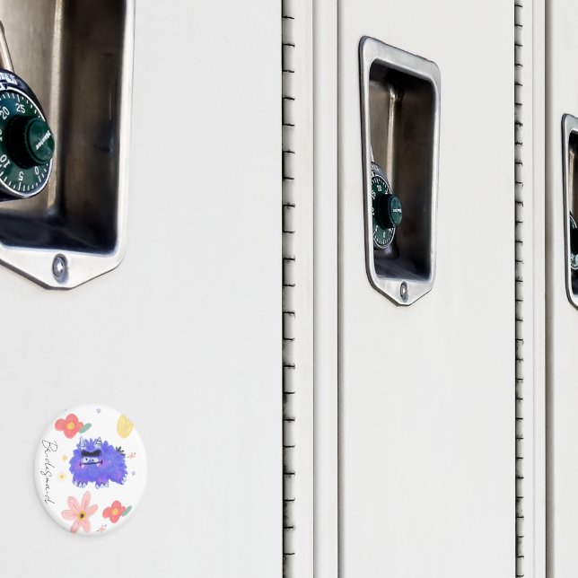 A Not-So-Scary Monster in a Flower Patch Tote Bag Magnet (In Situ (Locker))