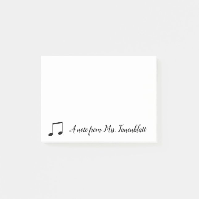 A note from a musician (Front)