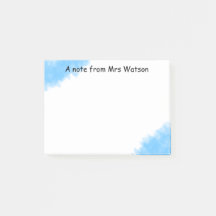 a note from add teacher name simple minimal border