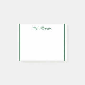 a note from add teacher name simple minimal border