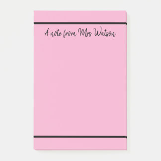 a note from add teacher name simple minimal border