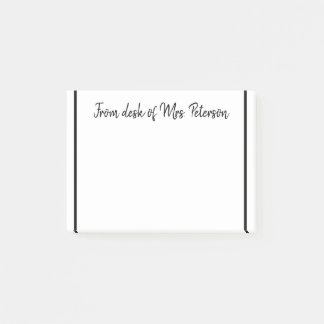 a note from add teacher name simple minimal border