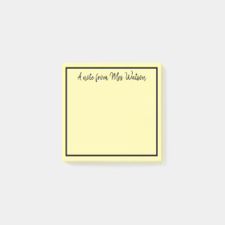 a note from add teacher name simple minimal border