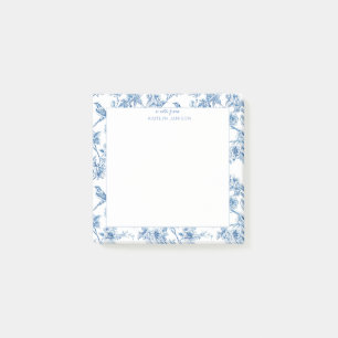 A Note From Blue Chinoiserie Floral Note