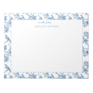 A Note From Blue Chinoiserie Floral Note