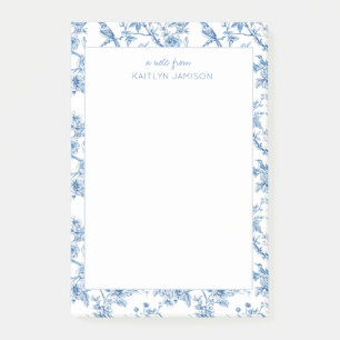A Note From Blue Chinoiserie Floral Note