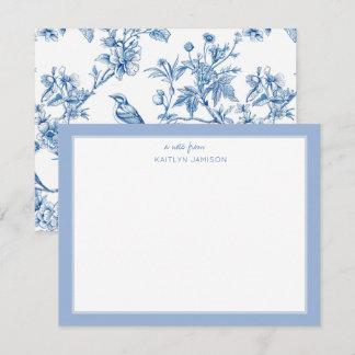 A Note From | Blue Chinoiserie Floral Note Card