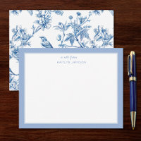 A Note From | Blue Chinoiserie Floral Note