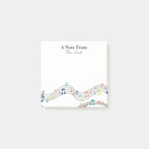 A Note From Colourful Music Note Whimsical Pattern