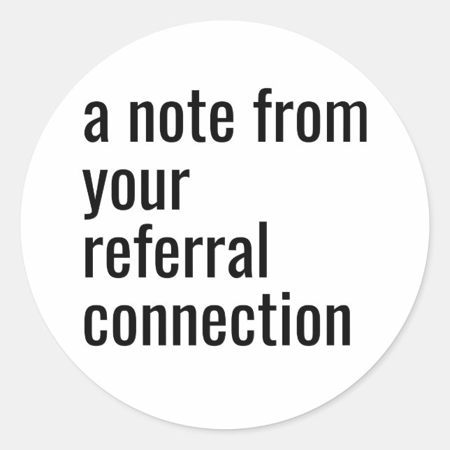 "A Note From..." Envelope Sticker (B&W) (Front)