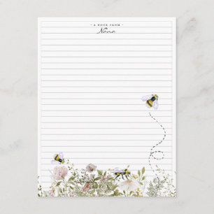 A Note From Grandma   Monogram Stationery  Enclosure Card