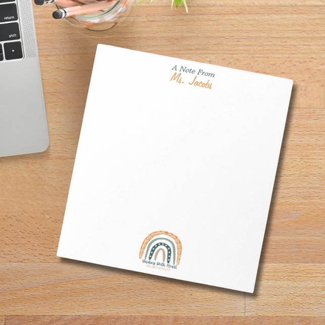 A Note From Inspirational Rainbow Teacher Notepad (A Note From Inspirational Rainbow Teacher Notepad)