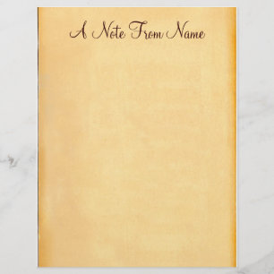 A Note From... Old Paper Letterhead Stationery