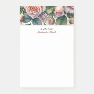 A Note From Personalised Desk Roses Notepad