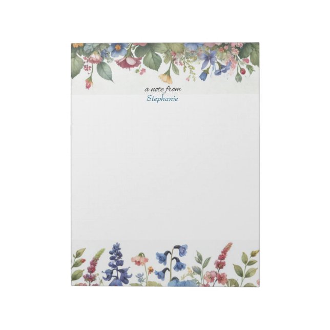A Note From Personalised Floral Notepad (Rotated)