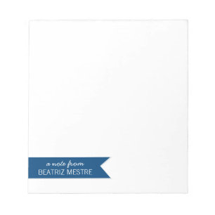 A note from... Personalised Notepads   Blue