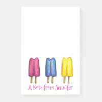 A Note From Personalised Popsicle Twin Pop Post It