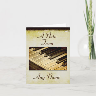 A Note From... Piano Keys Note Cards