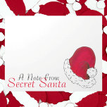 A Note From Secret Santa Claus Merry Christmas Red<br><div class="desc">Design features an original marker illustration of a red Santa Claus hat. Perfect as a Secret Santa gift or Christmas party favour!

Don't see what you're looking for? Need help with customisation? Contact Rebecca to have something designed just for you.</div>