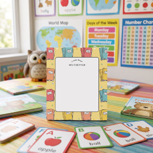 A note from Teacher Book Pattern Notepad