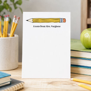 A Note From Teacher Number 2 Pencil