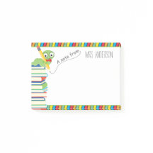 A Note From Teacher with a Bookworm